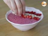 Punainen hedelmä Smoothie Bowl - Valmistelu askel 3