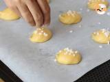 Chouquettes, choux helmisokerilla höystetty - Valmistelu askel 4