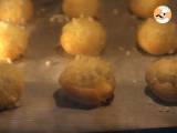 Chouquettes, choux helmisokerilla höystetty - Valmistelu askel 5