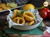 Calamares a la romana - taikinaan paneroitu kalmari - Valmistelu askel 5