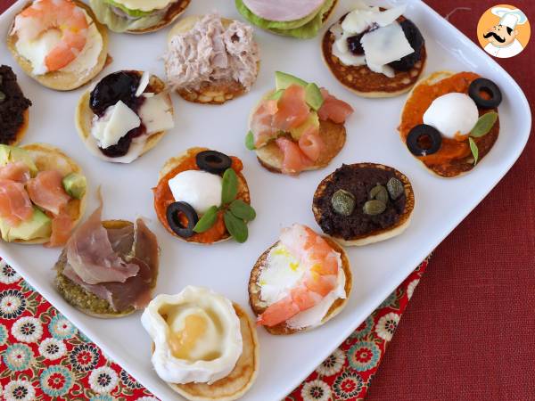 Blini-tarjotin täytteineen, täydellinen monipuolinen aperitiivi juhlakaudelle. - kuva 4