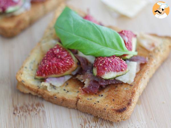 Bruschetta viikunoiden, parmesaanin ja parmankinkun kanssa - kuva 2