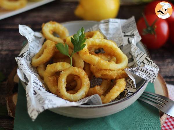 Calamares a la romana - taikinaan paneroitu kalmari