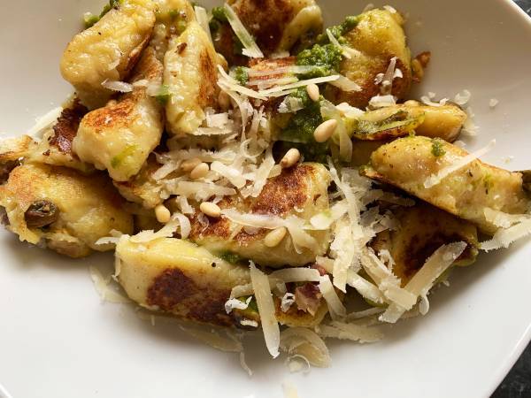 Gnocchi-mozza vihreän peston kanssa - kuva 3