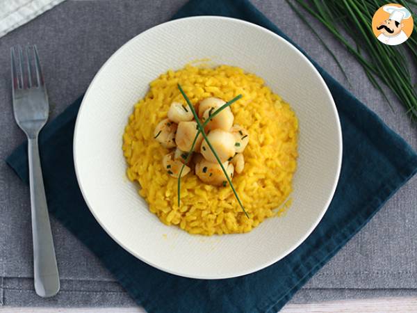 Kampasimpukoiden risotto sahramin kera - kuva 3