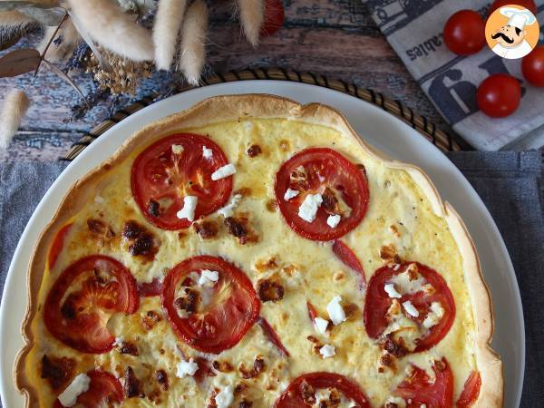 Kasvisruokaa tomaatti-feta-quiche, joka sopii täydellisesti piknikille! - kuva 5