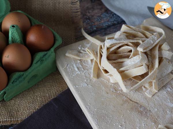 Kotitekoinen tagliatelle, menettely selitetään vaihe vaiheelta - kuva 3