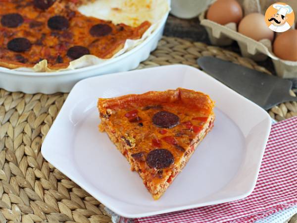 Paprika- ja chorizo-quiche