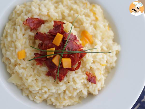 Risotto juustolla ja chorizolla