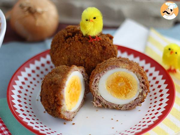 Scotch eggs - Skotlantilaiseen tapaan paneroidut kananmunat