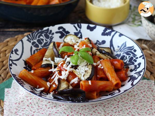 Sicilian pasta munakoisolla, helppo ja kevyt versio - Pasta alla Norma