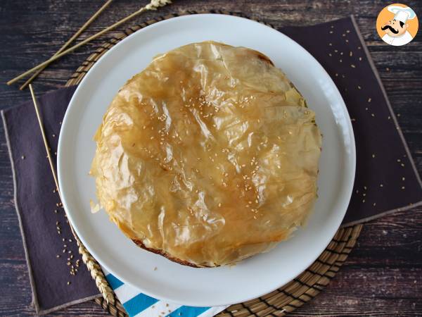 Spanakopita, superhelppo kreikkalainen piirakka pinaatilla ja fetajuustolla. - kuva 4