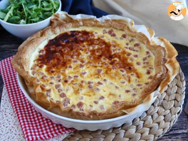 Vähärasvainen quiche kinkulla, juustolla ja jogurtilla!