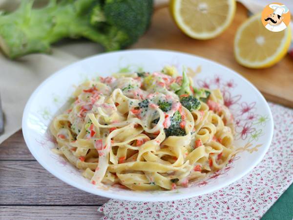 Yhden padan pasta - Tagliatelle lohen ja parsakaalin kanssa